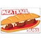 Signmission Meatball Subs Banner Heavy Duty 13 Oz Vinyl with Grommets Single Sided B-60 Meatball Subs - alternate 1